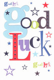 This cheerful good luck card radiates the kind of hopeful optimism cherished across Kingston Upon Thames. The spirited phrase 'Good Luck' is rendered in a joyful palette-large, pastel-blue script entwined with robust reds, moss greens, and regal purples-each tone capturing the layered energy of local festivals and riverside celebrations. Sprightly stars in hues of navy, lemony lime, sky blue, and soft lavender seem to dance across the immaculate white background, echoing the gentle anticipation before a new venture or a big exam at Kingston's schools. As fingers meet the smooth, solid cardstock, there's a tangible comfort, reminiscent of the thoughtful detail given to each arrangement by a local florist. This card isn't simply a gesture; it's a promise of encouragement, designed to be pressed into a loved one's palm before a fresh chapter-perhaps a job move or an opening night by the Thames. Every element whispers of dreams, friendship, and local pride, wrapping the recipient in a heartfelt embrace of good fortune.